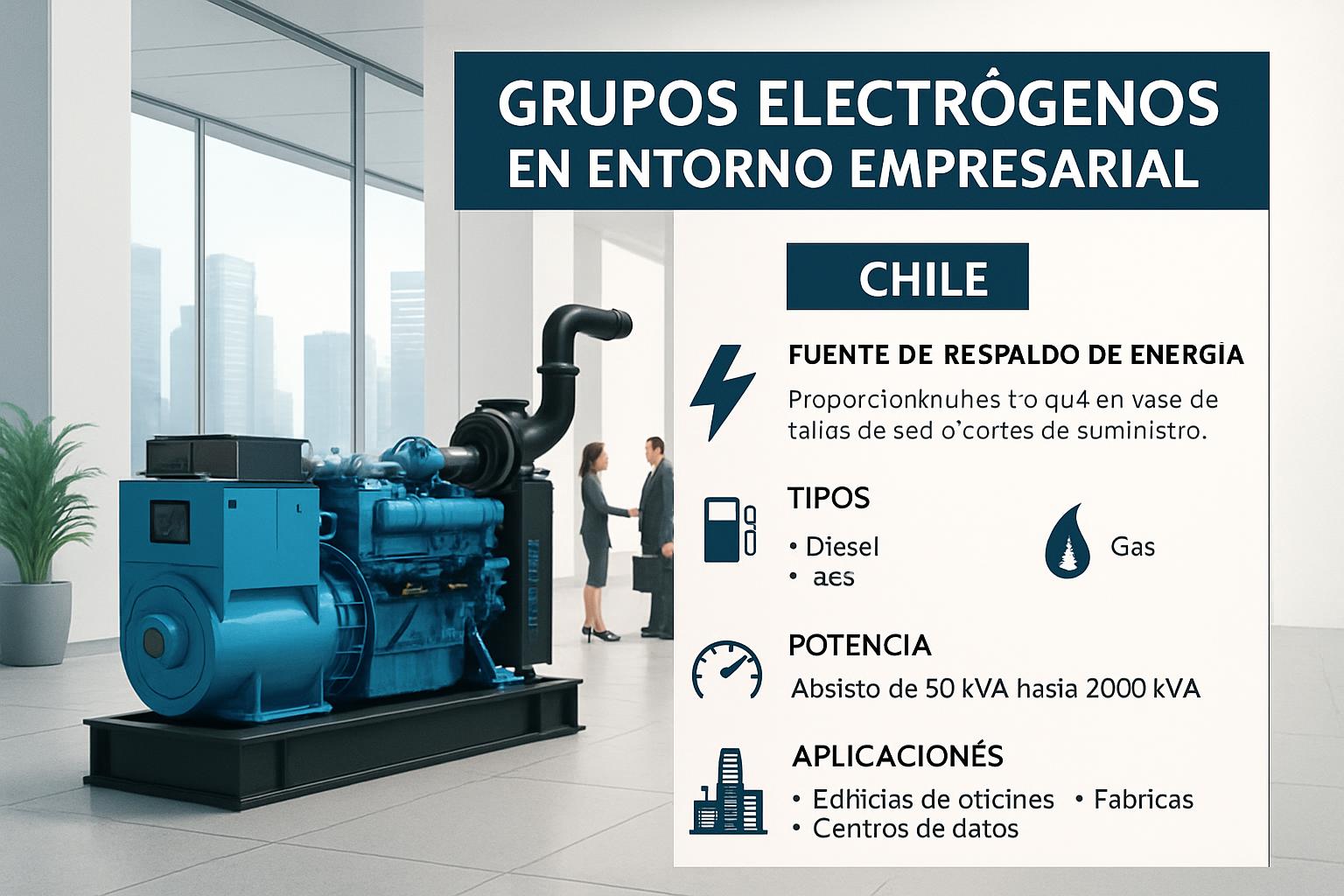 Infografía sobre Grupos electrógenos Chile — análisis y datos clave 2026 Infografía sobre Grupos electrógenos Chile — análisis y datos clave 2026