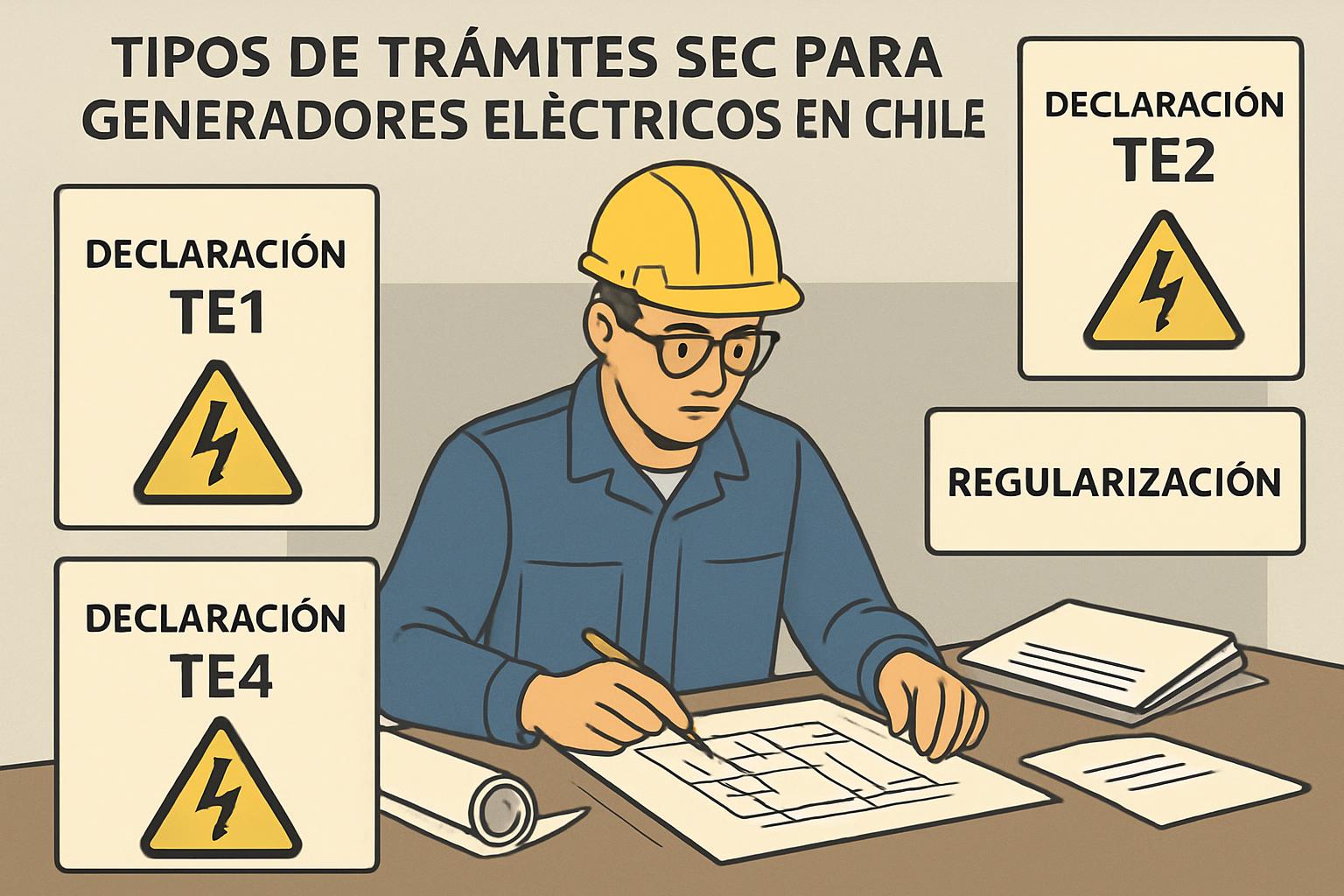 Trámites SEC para generadores: diferencias entre TE1, TE2, TE4, TE6